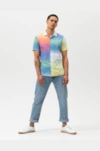 OLYMP Level Five Smart Casual Body Fit Hemd bleu, Querstreifen