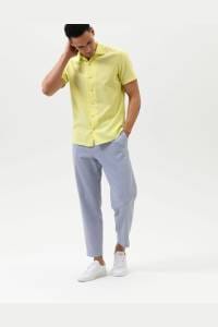 OLYMP Level Five Smart Casual Body Fit Leinenhemd gelb, Einfarbig