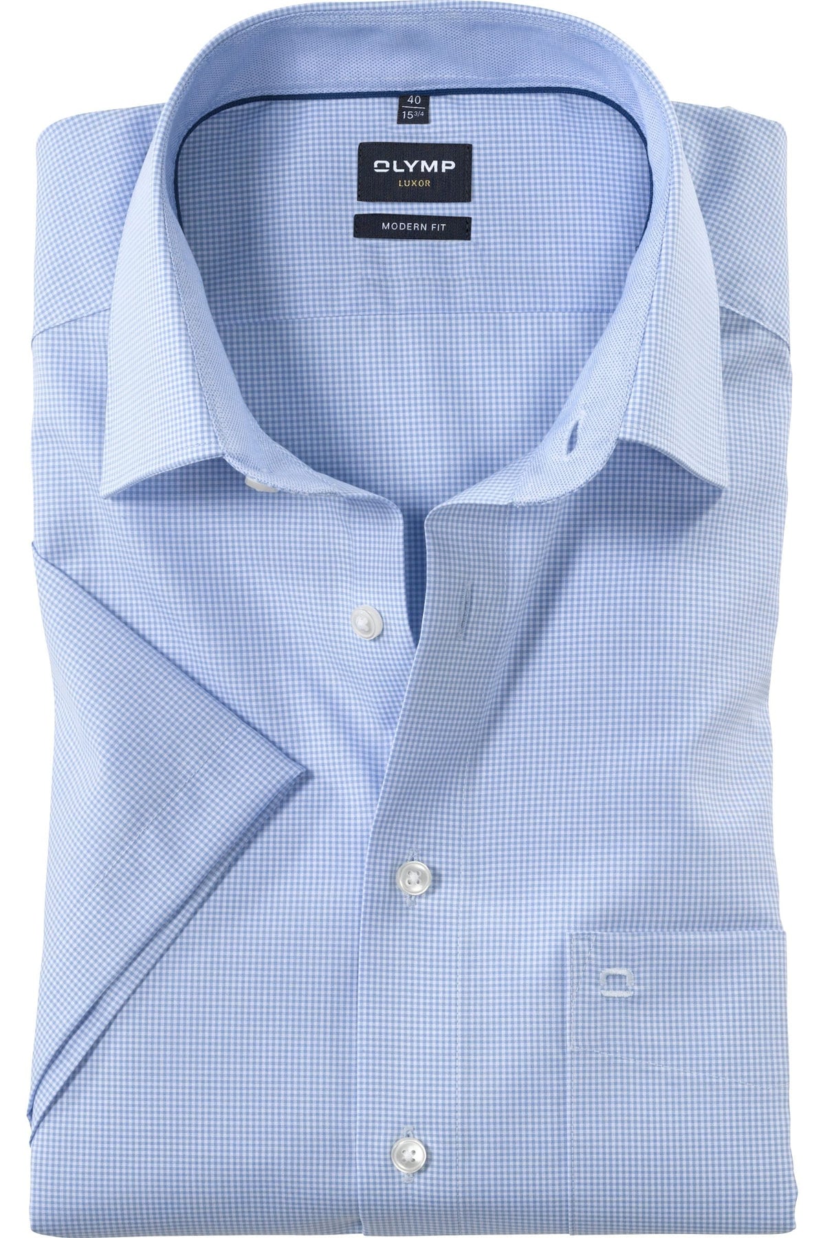 OLYMP Luxor Modern Fit Hemd bleu, Vichykaro