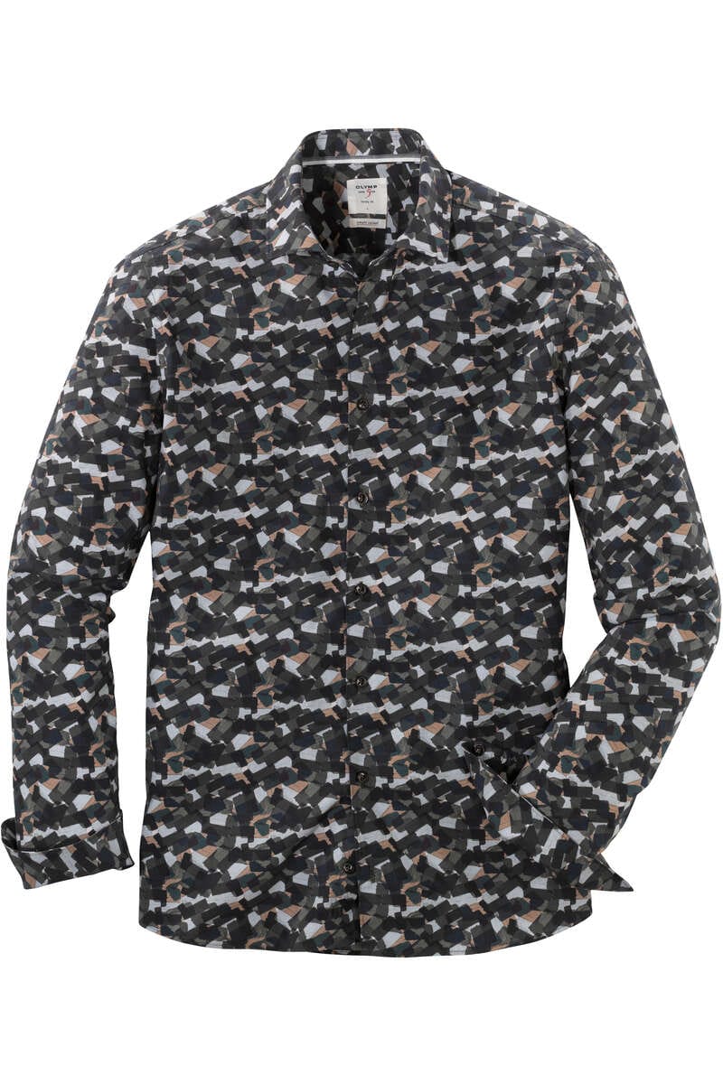 OLYMP Level Five Smart Casual Body Fit Hemd grün, Gemustert