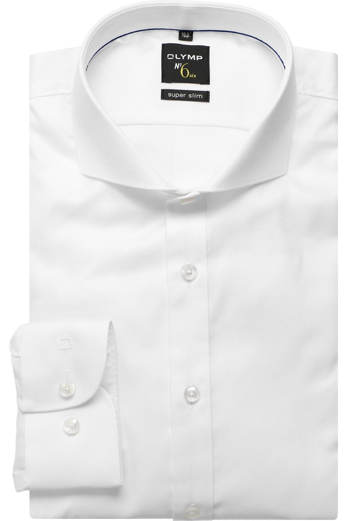 OLYMP No. Six Super Slim Hemd weiss, Faux-uni