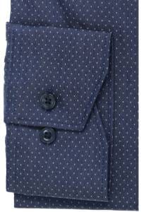 OLYMP Luxor Comfort Fit Hemd marine, Gepunktet