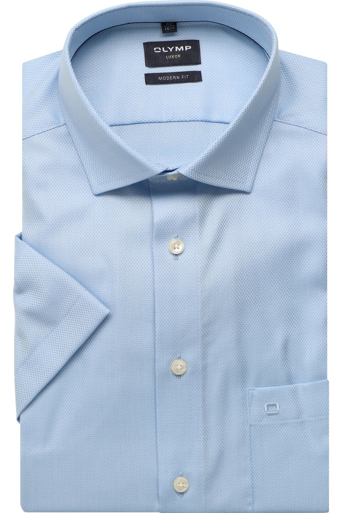 OLYMP Luxor Modern Fit Hemd hellblau, Einfarbig