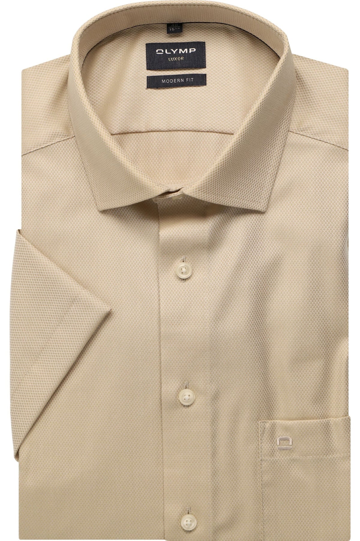 OLYMP Luxor Modern Fit Hemd beige, Einfarbig
