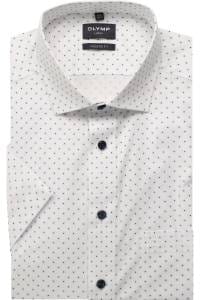 OLYMP Luxor Modern Fit Hemd weiss, Bedruckt