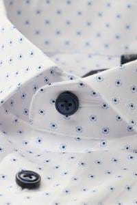 OLYMP Luxor Modern Fit Hemd weiss, Bedruckt