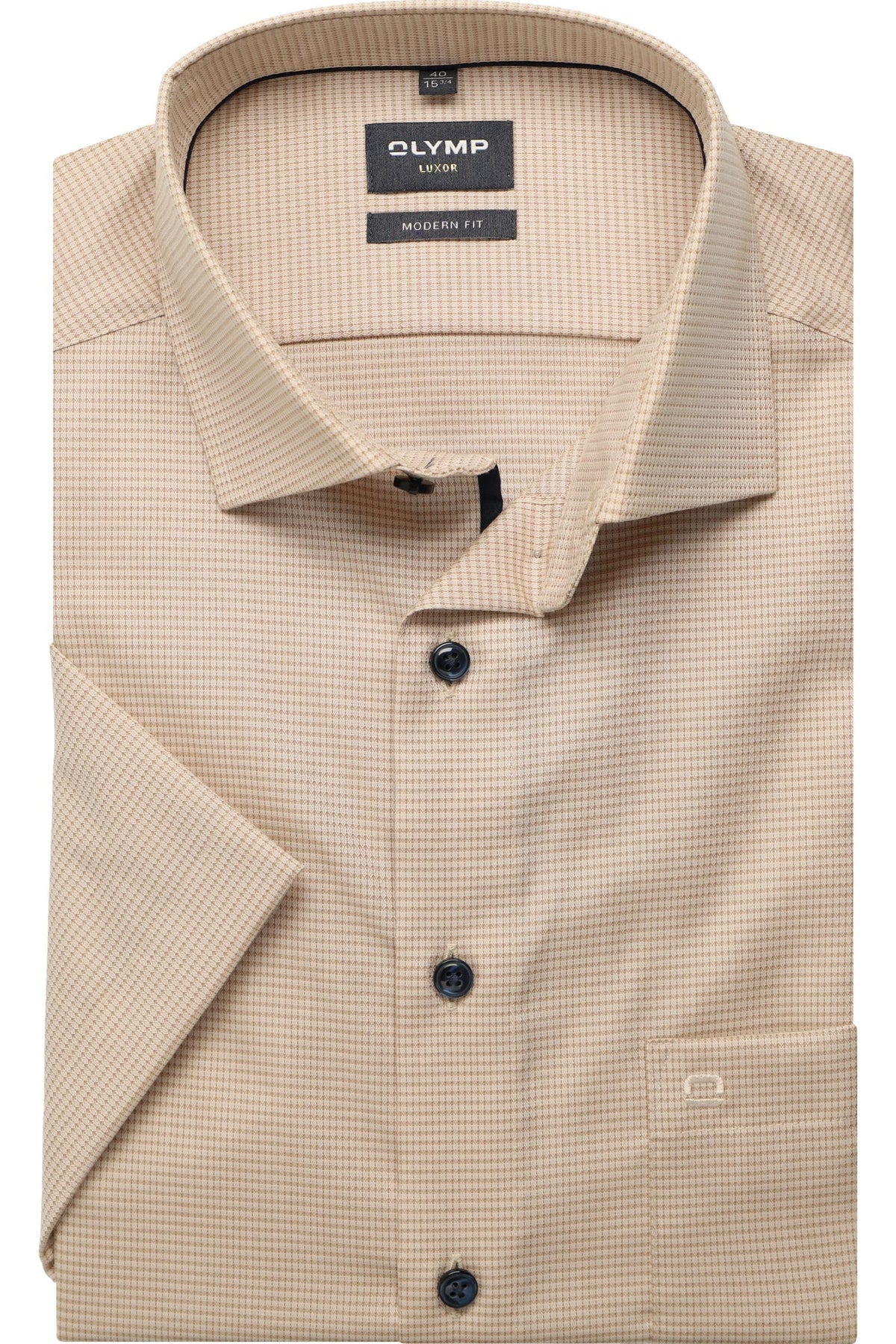 OLYMP Luxor Modern Fit Hemd beige, Faux-uni