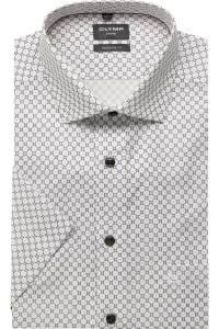 OLYMP Luxor Modern Fit Hemd weiss, Bedruckt
