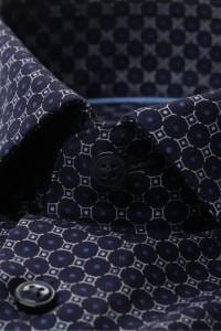 OLYMP Luxor Modern Fit Hemd marine, Bedruckt