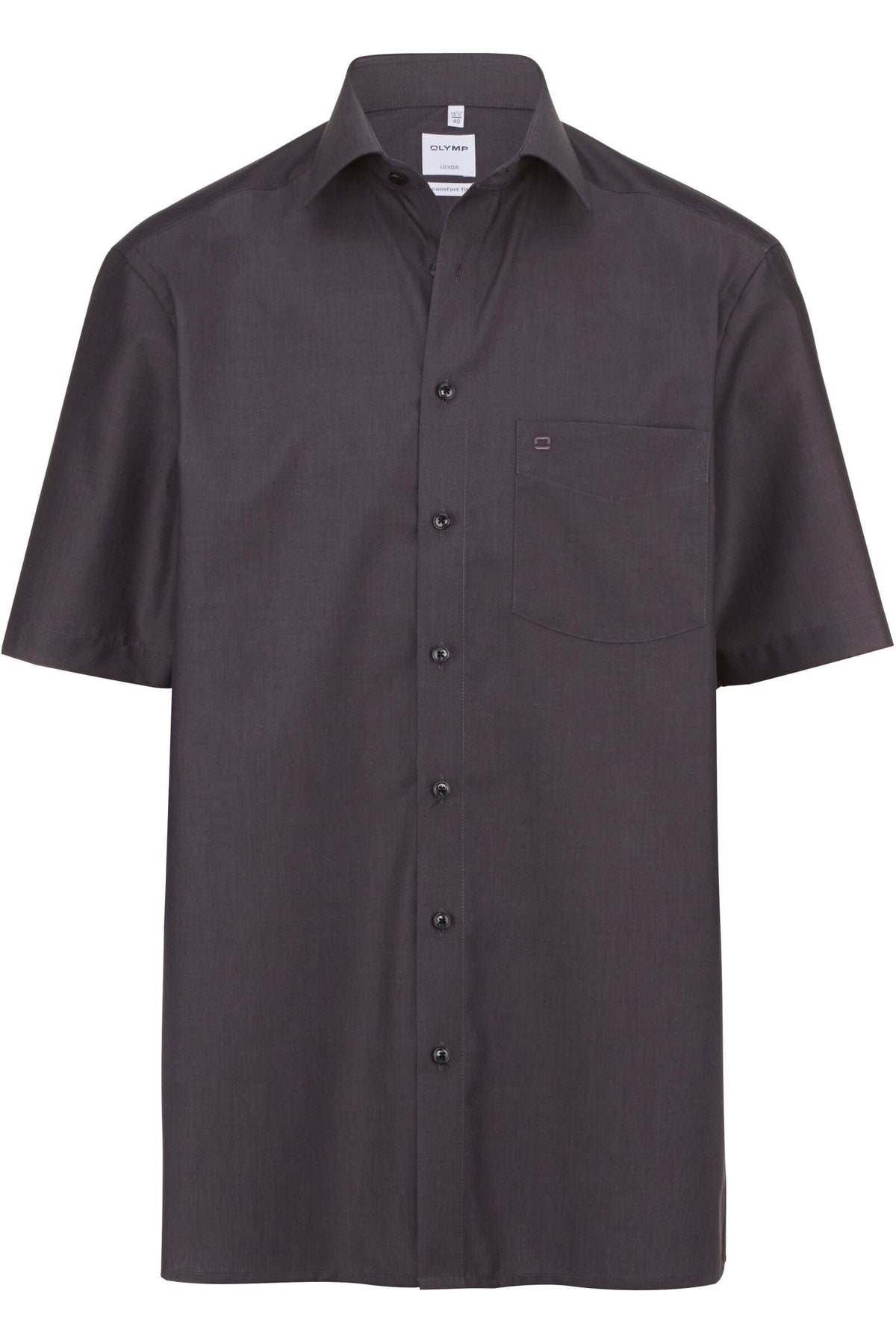 OLYMP Luxor Comfort Fit Hemd anthrazit, Einfarbig
