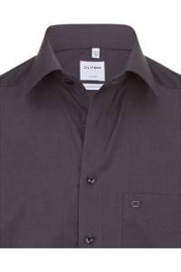 OLYMP Luxor Comfort Fit Hemd anthrazit, Einfarbig