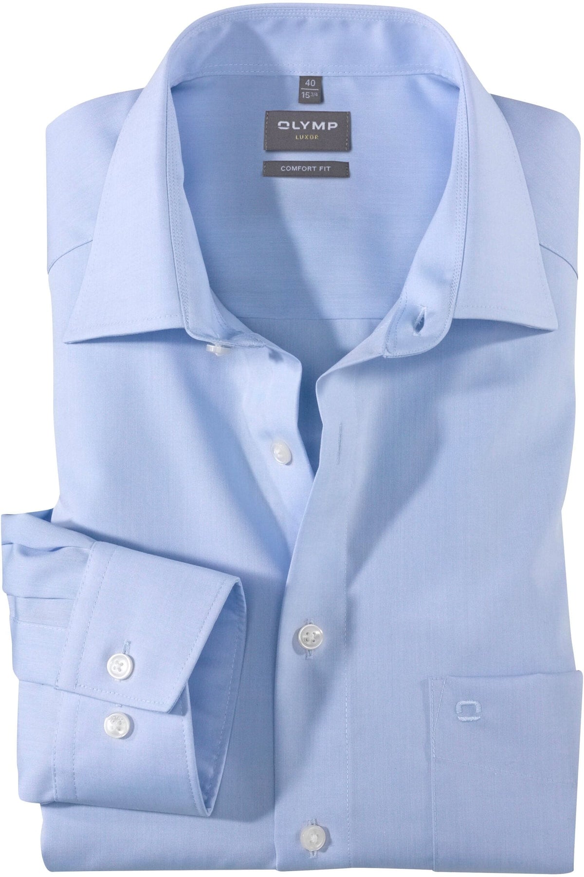 OLYMP Luxor Comfort Fit Hemd bleu, Einfarbig