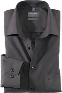 OLYMP Luxor Comfort Fit Hemd anthrazit, Einfarbig