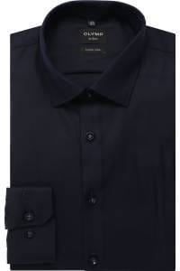 OLYMP No. Six Super Slim Hemd nachtblau, Faux-uni