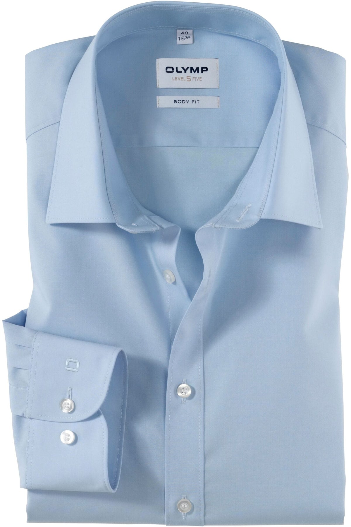 OLYMP Level Five Body Fit Hemd hellblau, Einfarbig