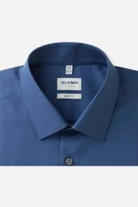 OLYMP Level Five Body Fit Hemd rauchblau, Einfarbig