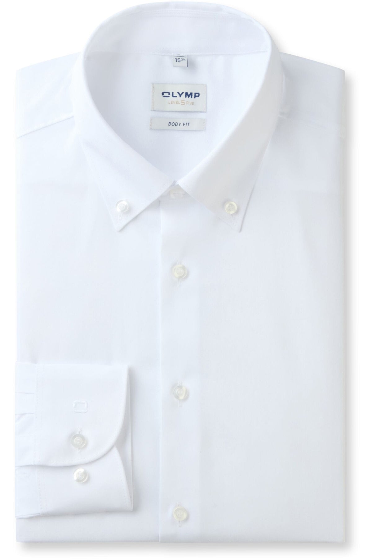 OLYMP Level Five Body Fit Hemd weiss, Einfarbig