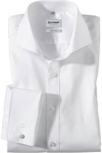 OLYMP Level Five Body Fit Hemd weiss, Einfarbig