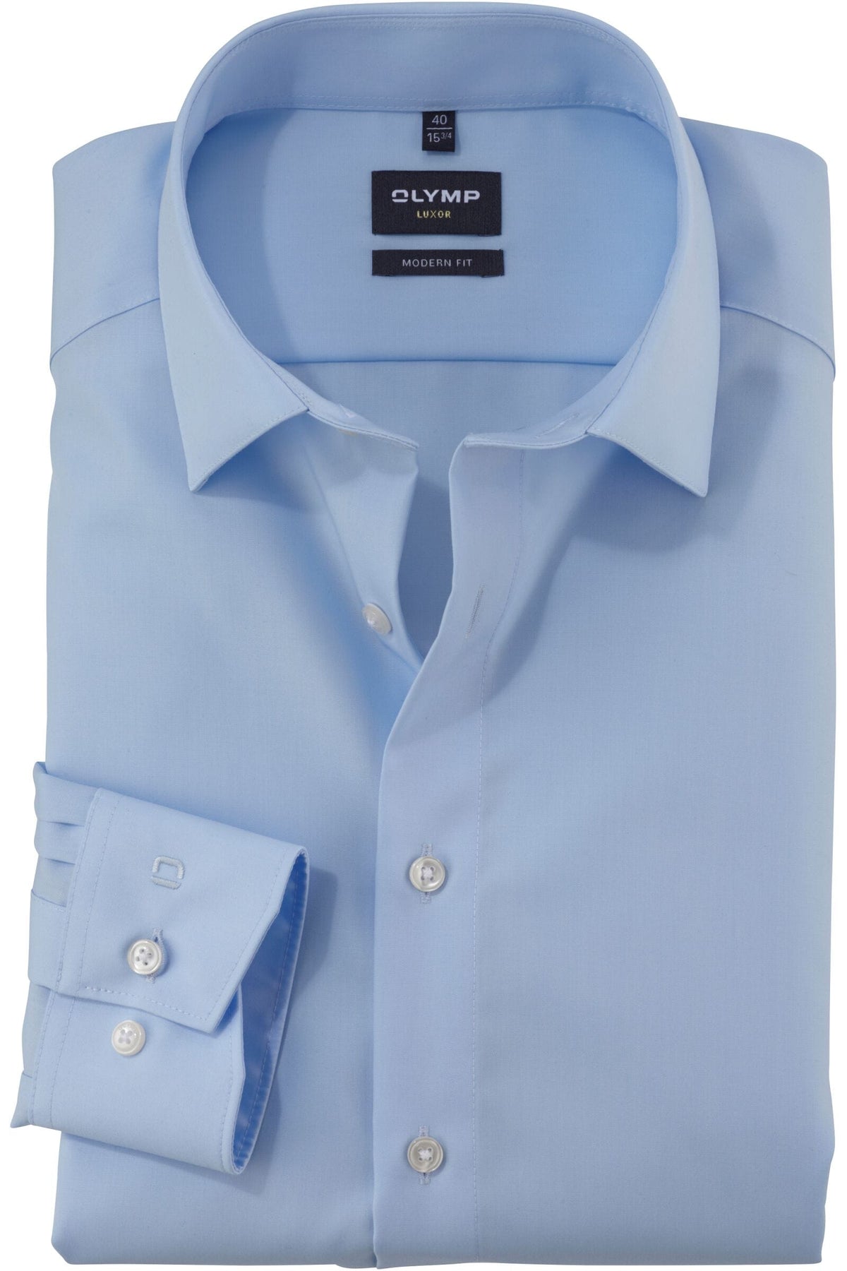 OLYMP Luxor Modern Fit Hemd blau, Einfarbig
