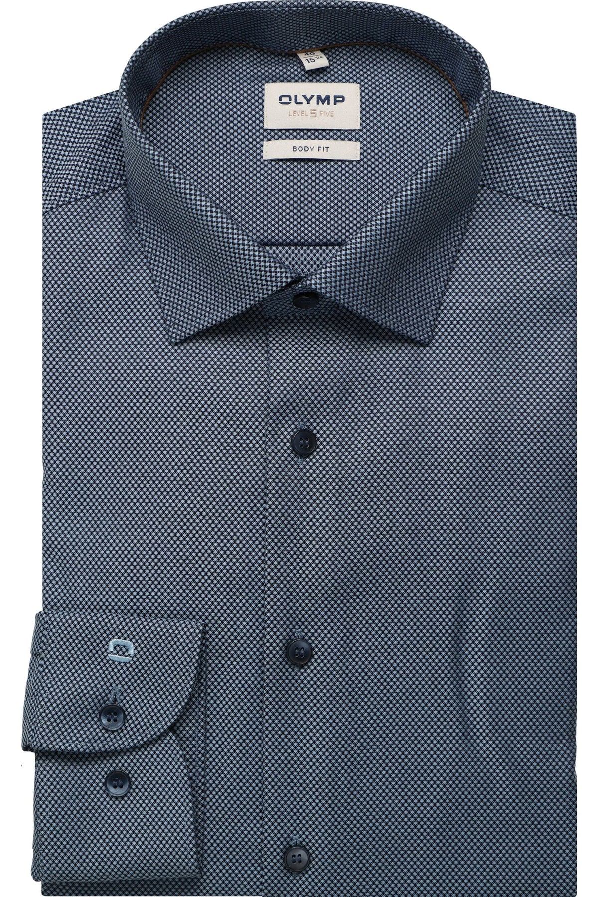 OLYMP Level Five Body Fit Hemd blau, Faux-uni