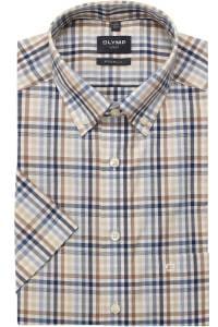 OLYMP Luxor Modern Fit Hemd braun/blau, Kariert