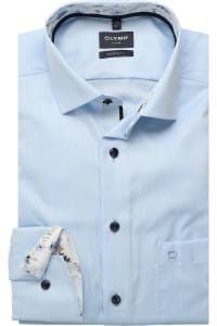 OLYMP Luxor Modern Fit Hemd bleu, Faux-uni
