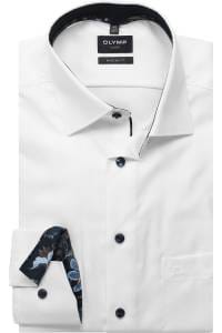 OLYMP Luxor Modern Fit Hemd weiss, Faux-uni