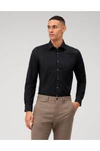 OLYMP Level Five Body Fit Hemd schwarz, Einfarbig