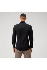 OLYMP Level Five Body Fit Hemd schwarz, Einfarbig