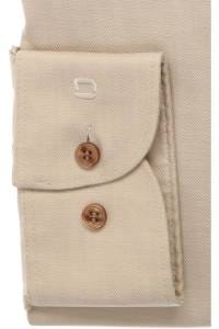 OLYMP Level Five Body Fit Hemd beige, Einfarbig