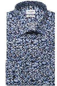 OLYMP Tendenz Modern Fit Hemd bleu/weiss, Gemustert