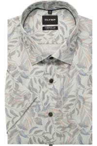 OLYMP Luxor Comfort Fit Big & Tall Hemd oliv, Bedruckt