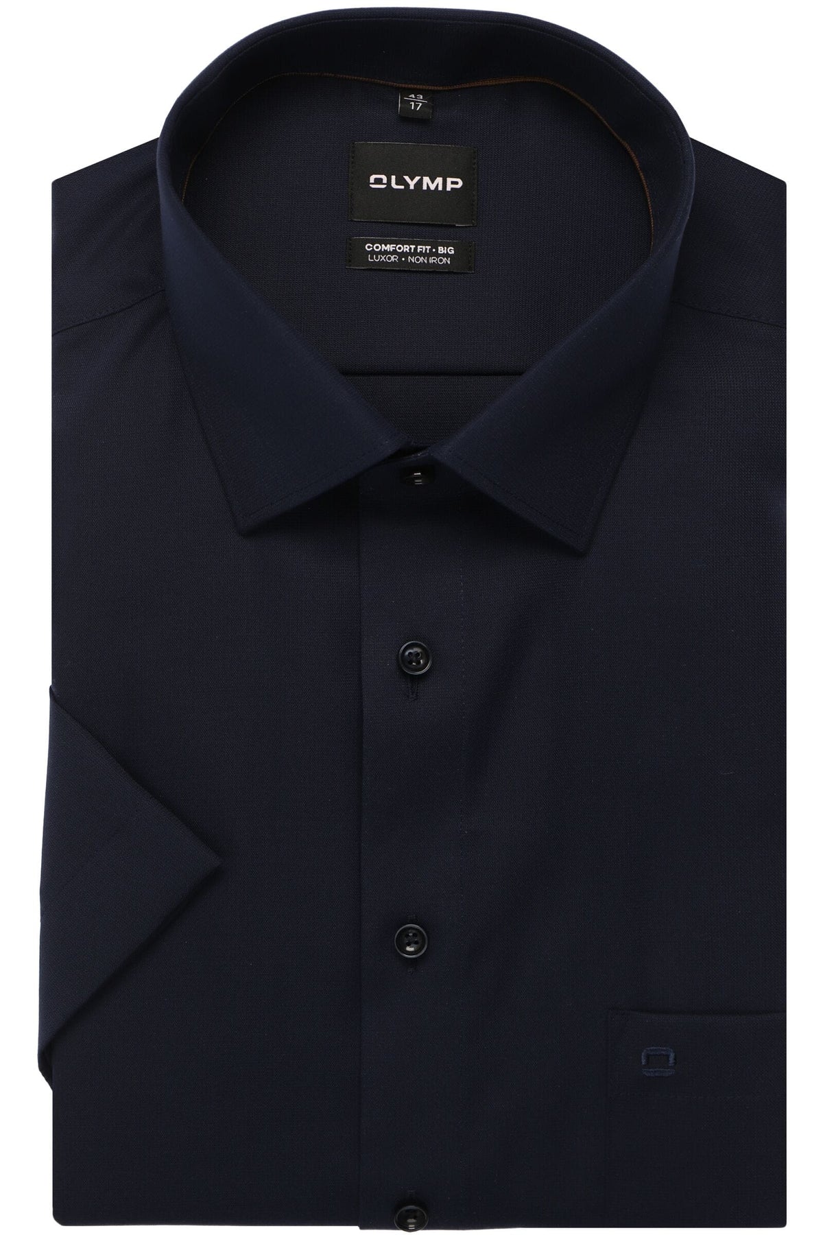 OLYMP Luxor Comfort Fit Big & Tall Hemd marine, Einfarbig