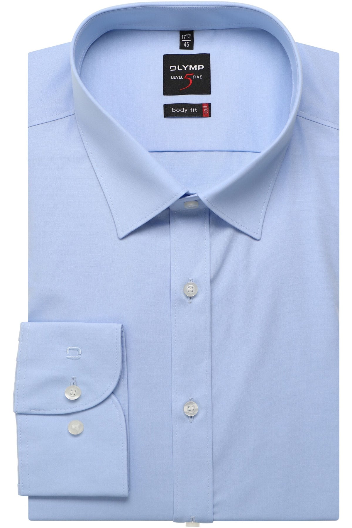 OLYMP Level Five Body Fit Hemd hellblau, Einfarbig