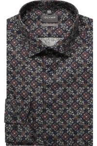 OLYMP Luxor Comfort Fit Hemd marine, Bedruckt