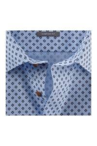 OLYMP Luxor Comfort Fit Hemd bleu, Bedruckt