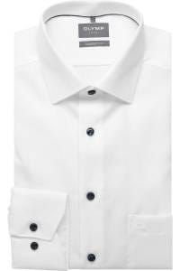 OLYMP Luxor Comfort Fit Hemd weiss, Faux-uni
