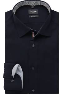 OLYMP Luxor Modern Fit Hemd marine, Faux-uni