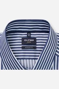 OLYMP Luxor Modern Fit Hemd marine, Gestreift