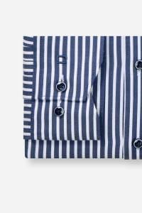OLYMP Luxor Modern Fit Hemd marine, Gestreift