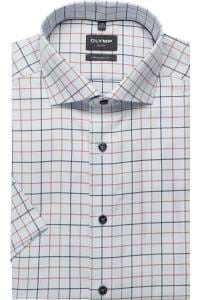 OLYMP Luxor Modern Fit Jerseyhemd blau, Kariert