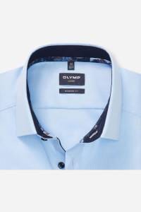 OLYMP Luxor Modern Fit Hemd bleu, Faux-uni