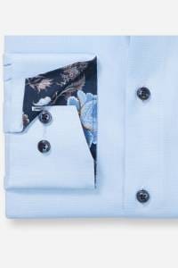 OLYMP Luxor Modern Fit Hemd bleu, Faux-uni