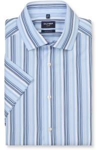OLYMP Luxor Modern Fit Hemd blau, Gestreift