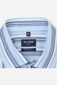 OLYMP Luxor Modern Fit Hemd blau, Gestreift