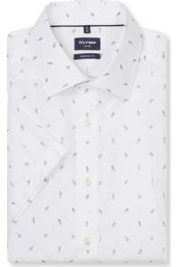 OLYMP Luxor Modern Fit Hemd weiss, Bedruckt