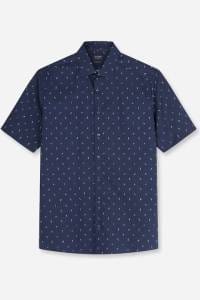 OLYMP Luxor Modern Fit Hemd marine, Bedruckt