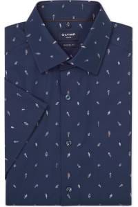 OLYMP Luxor Modern Fit Hemd marine, Bedruckt