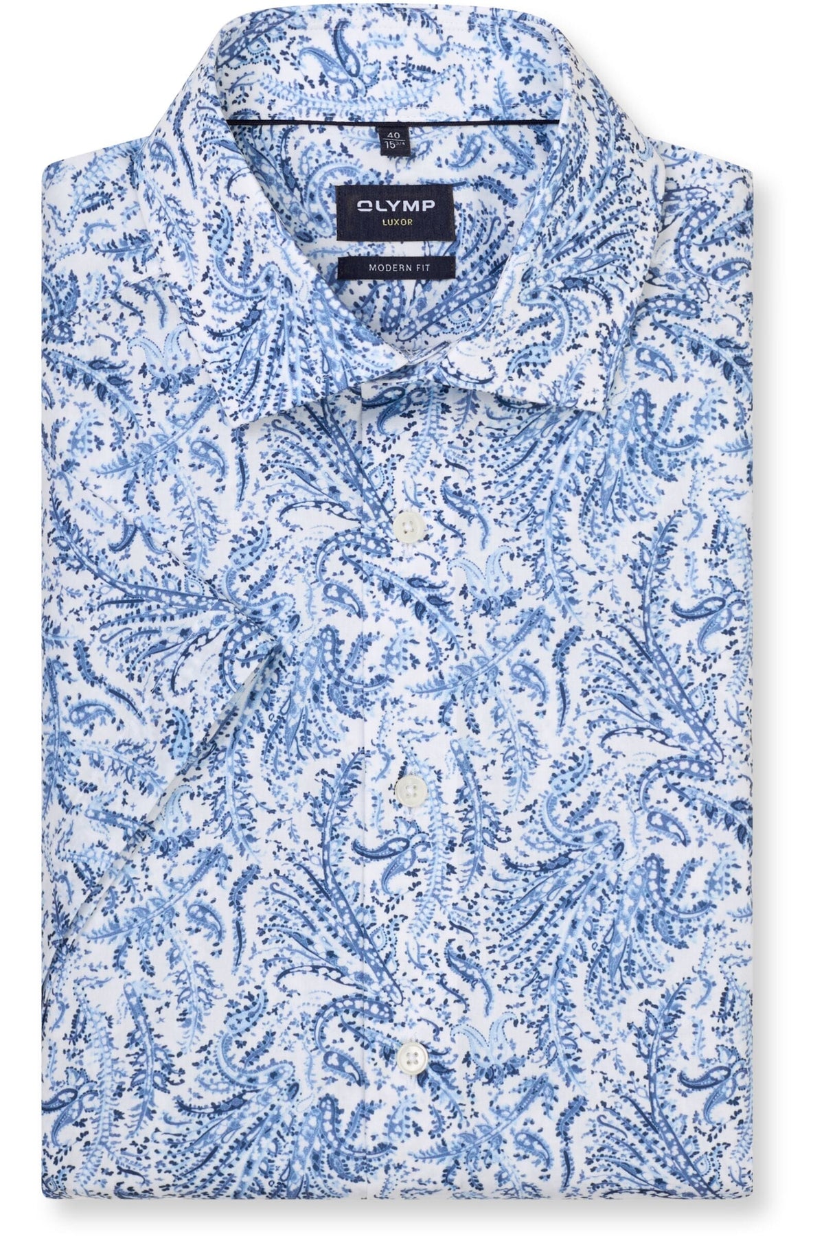 OLYMP Luxor Modern Fit Hemd blau, Bedruckt