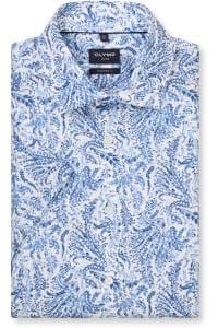 OLYMP Luxor Modern Fit Hemd blau, Bedruckt